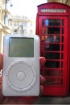 An iPod in Birmingham at a telephone box