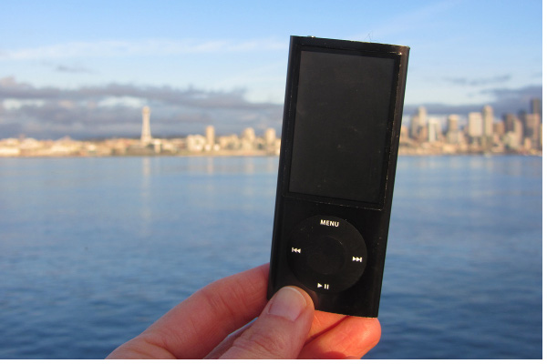 A video iPod on the ferry